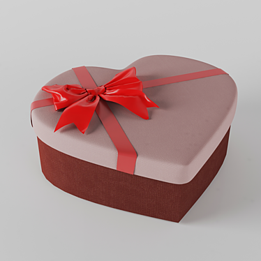 Love in a Box: Heart-shaped Gift Box 3D model image 1 