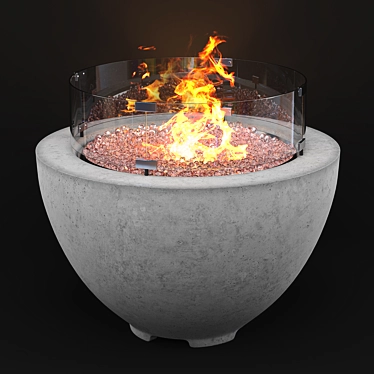 Wyfair Cove Concrete Fire Pit 3D model image 1 