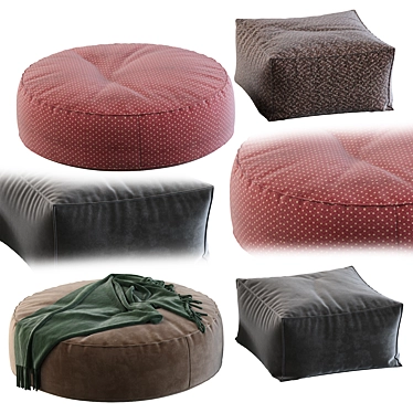 Orlando Seamed Square and Round Ottoman