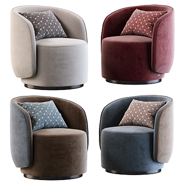 Fendi Casa Annabelle Armchair: Sleek & Elegant 3D model image 1 