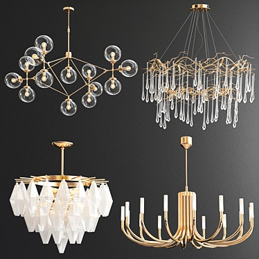 Luxury Chandelier Collection: Modo, Tear, Kristen, Rousseau 3D model image 1 