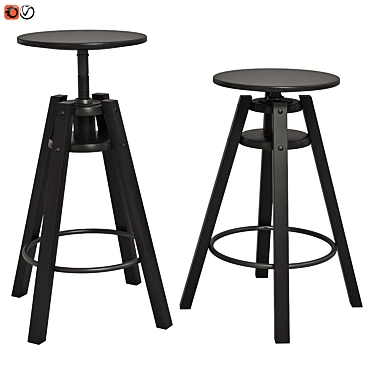 IKEA DALFRED Bar Stool: Sleek and Adjustable 3D model image 1 