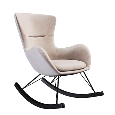 Oslo Rocking Chair: Stylish, Comfortable and Durable 3D model image 1 