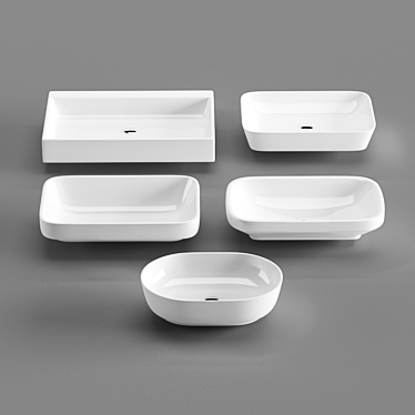 Duravit 2020 Sink Set: Sleek & Stylish 3D model image 1 