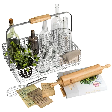 Modern Kitchen Decor Set 3D model image 1 