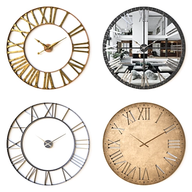 Elegant Uttermost Wall Clock 3D model image 1 