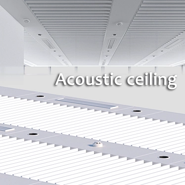 Versatile Acoustic Ceiling System 3D model image 1 