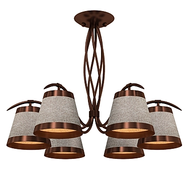 Elegant Alba Hanging Light 3D model image 1 