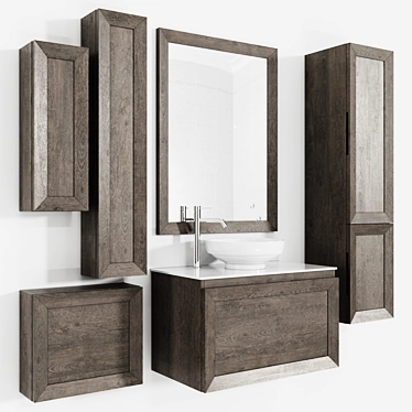 Eban Paola Vanity Unit Set 3D model image 1 