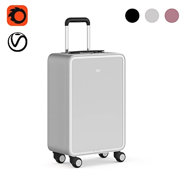 Sleek Aluminum Carry-On: TUPLUS X2 3D model image 1 