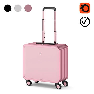 TUPLUS S2: Stylish Aluminum Carry-On 3D model image 1 