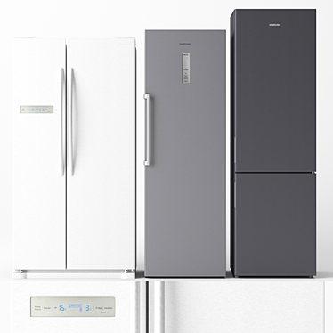 Samsung Refrigerator Collection 3D model image 1 