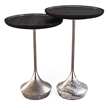 Eichholtz Puglia: Retro Chic Side Tables 3D model image 1 