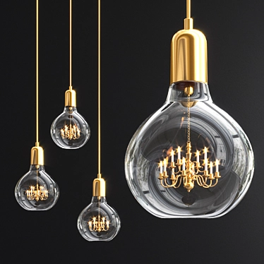 Royal Edison Trio Pendant 3D model image 1 