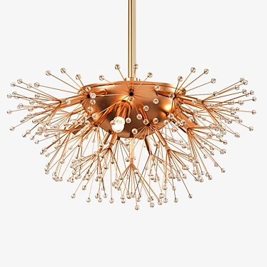 Industrial Elegance: Dickinson Chandelier 3D model image 1 