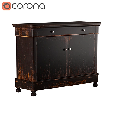 Sarreid | Antique Black Wall Cabinet