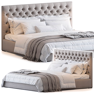 Elegant RH Adler Bed 3D model image 1 