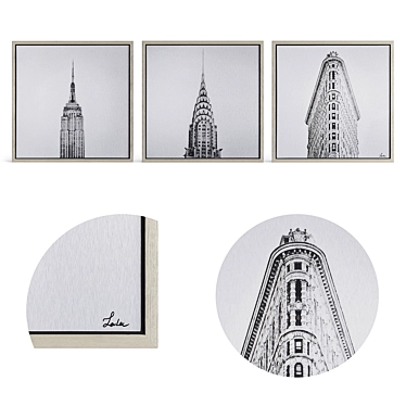 Boreas Trio Prints: Stunning Interior Visuals 3D model image 1 