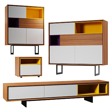 Elegant Astra Furniture Set 3D model image 1 