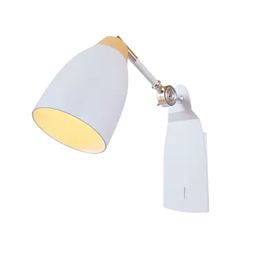 Title: Modern Loft Pendant Light in White Wood 3D model image 1 