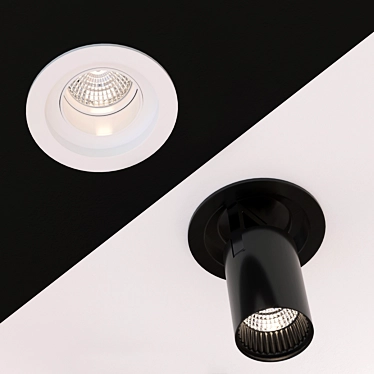 Dvolador 3Dmax Lighting: Black and White 3-Model Set 3D model image 1 