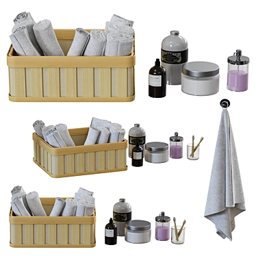 Premium Bathroom Essentials Kit 3D model image 1 