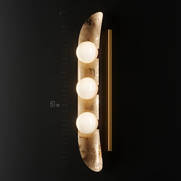 Elegant Natasha Sconce: A Trio of Radiance 3D model image 1 