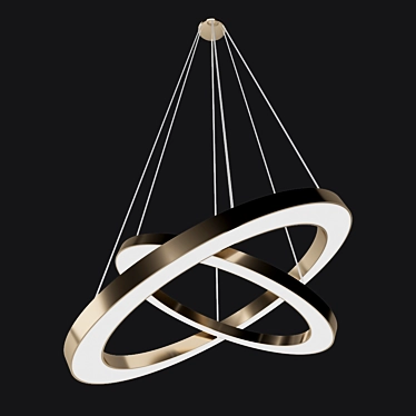 Glowing Jewel LED Rings 3D model image 1 