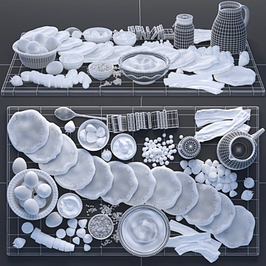 Pancake Feast Board Kit 3D model image 1 