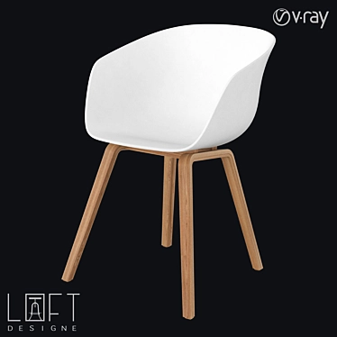 Stylish LoftDesign Chair 4016 3D model image 1 