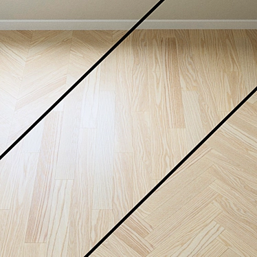 French Oak Chevron Parquet 3D model image 1 
