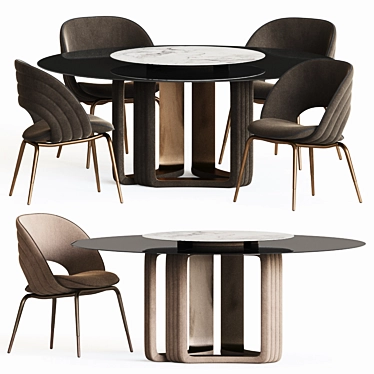 Visionnaire Kylo Dining Set: Stylish & Functional 3D model image 1 