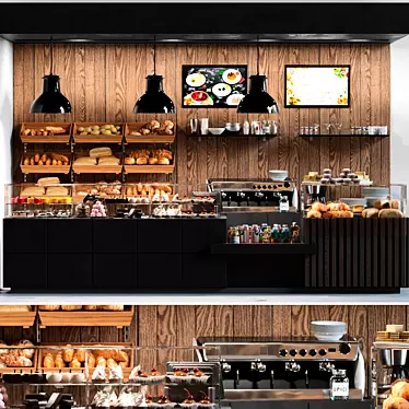 Huge bakery. Cafe, coffee, pastries, bakery, bread, baguette, pastries, coffee maker, coffee machine, coffee, chocolate, dessert, sweets