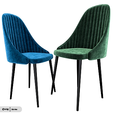 Sleek Modern Bary Stool 3D model image 1 