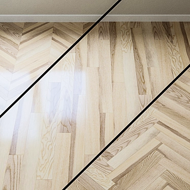 French Oak Chevron Parquet 3D model image 1 