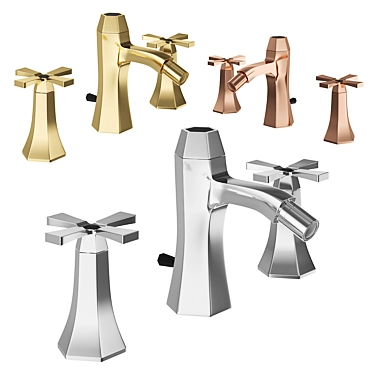 Chérie 3-Hole Bidet Faucet: Chrome, Gold, Rose Gold | Art. CX0012206T, CX001220 3D model image 1 