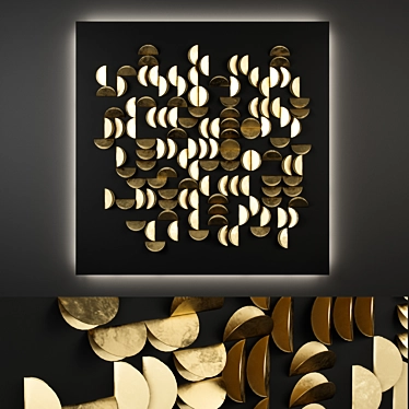 Modern Geometric Wall Decor 3D model image 1 