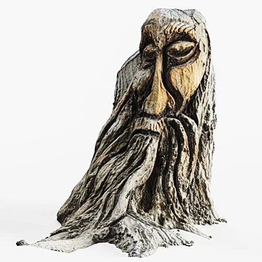 3D Sculpted Stump: High-Quality Scan 3D model image 1 