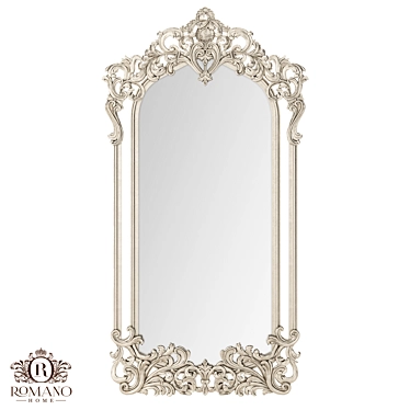 Flora Mirror: Handcrafted Elegance 3D model image 1 