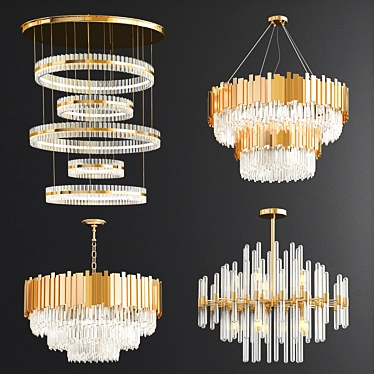 Exclusive Chandelier Collection: 77 Luxe 3D model image 1 