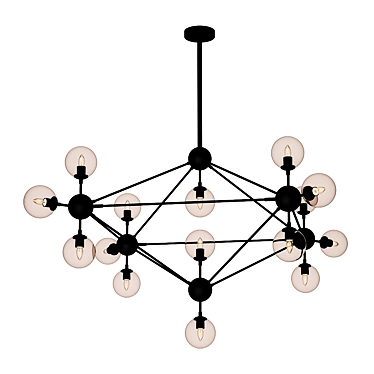Sleek Logan 15-Light Sputnik Chandelier 3D model image 1 