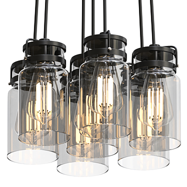 Modern Brinley Pendant Light 3D model image 1 