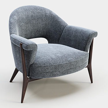 Modern Cloven Chair: Uniquely Designed and Textured 3D model image 1 