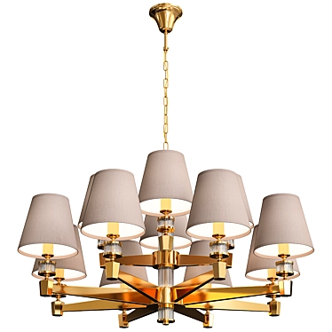 MW-Light DelRey 12 - Elegant Chandelier with 12 Lights 3D model image 1 