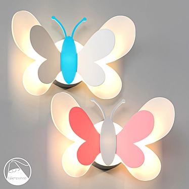 Elegant Butterfly Sconce 3D model image 1 