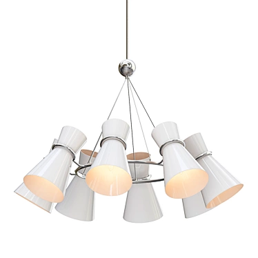 Elegant Illuminate: Clarkson Chandelier 3D model image 1 