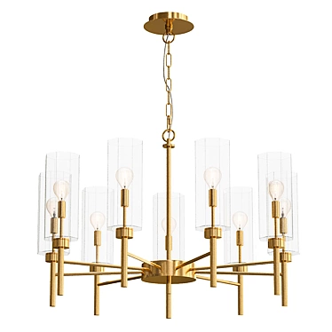 Title: Gracilis 2648-9P Pendant Chandelier 3D model image 1 