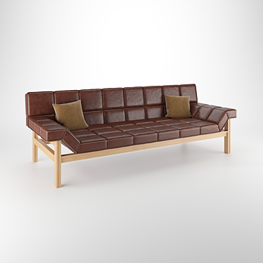 CB2 Drops Leather Sofa