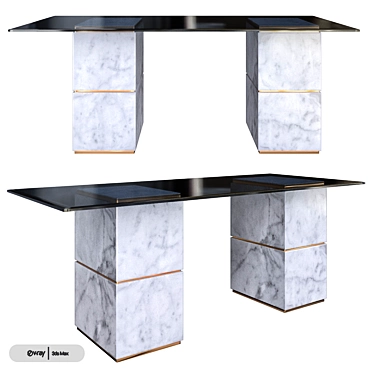 Morada Atlas Modern Table 3D model image 1 