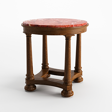 Circular D-End Table - Contemporary and Elegant Furniture Design 3D model image 1 